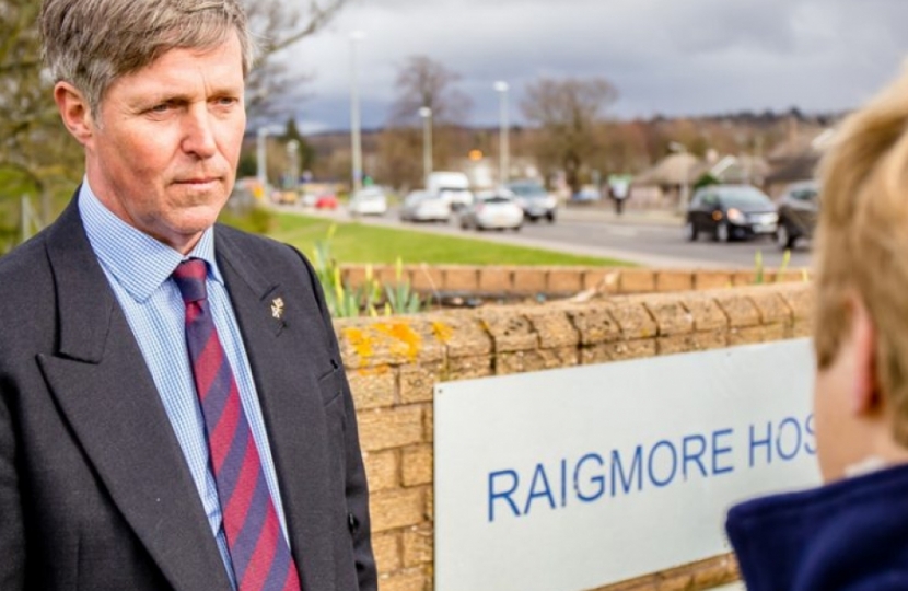 Edward Mountain MSP at Raigmore 