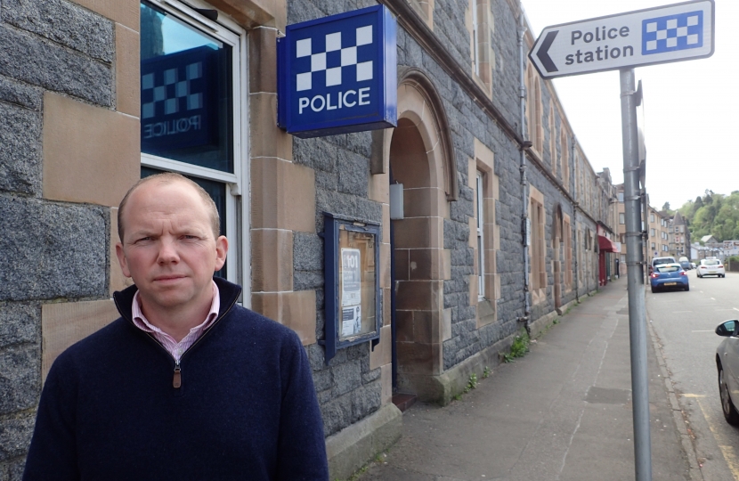 Donald Cameron MSP at Oban Police Station