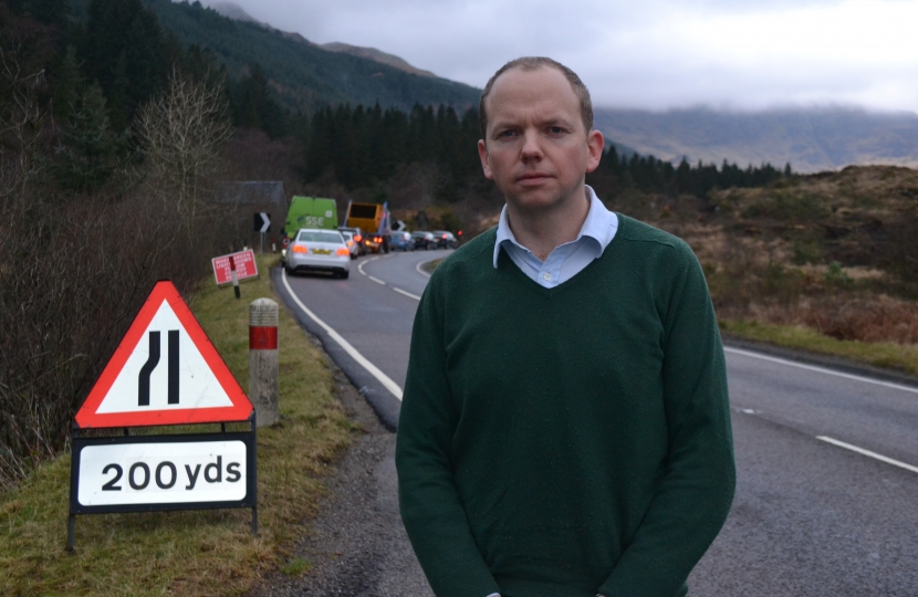 Donald Cameron MSP at the A83 Rest and be Thankful