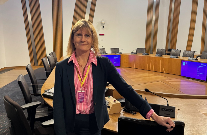 Councillor Crawford at Holyrood.