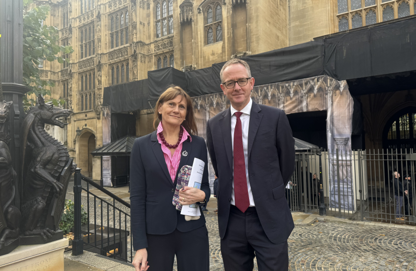 Councillor Helen Crawford with John Lamont MP at Westminster 