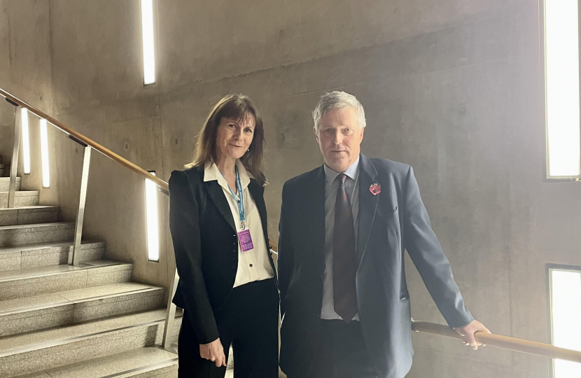 Cllr Helen Crawford with Edward Mountain MSP