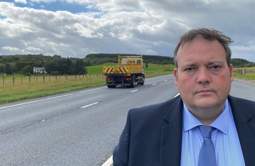 Jamie Halcro Johnston MSP by the A9
