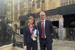 Councillor Helen Crawford with John Lamont MP at Westminster 