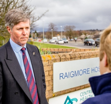 Edward Mountain MSP at Raigmore 