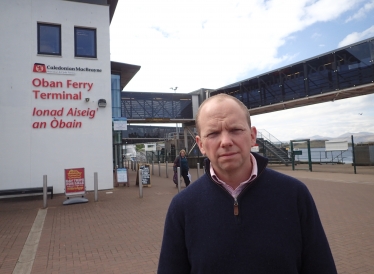 Donald Cameron MSP at Oban Harbour