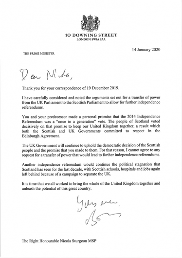 PM letter to FM