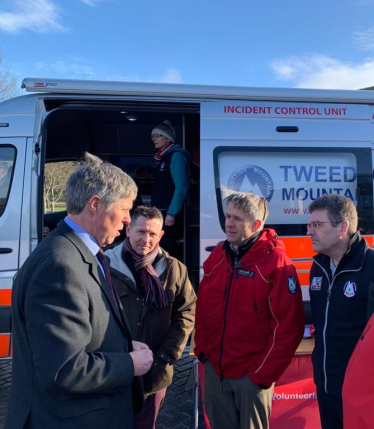 Edward Mountain MSP with Scottish Mountain Rescue and Mountaineering Scotland representatives