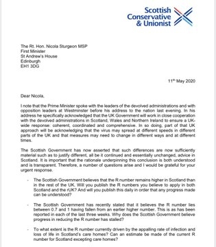 Letter to Sturgeon 11 May 2020