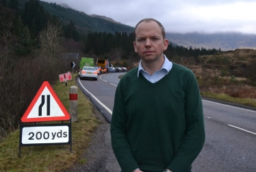 Donald Cameron MSP at the A83 Rest and be Thankful