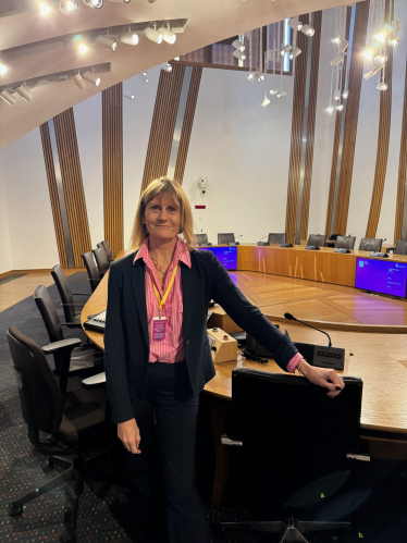 Councillor Crawford at Holyrood.