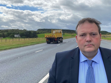 Jamie Halcro Johnston MSP by the A9